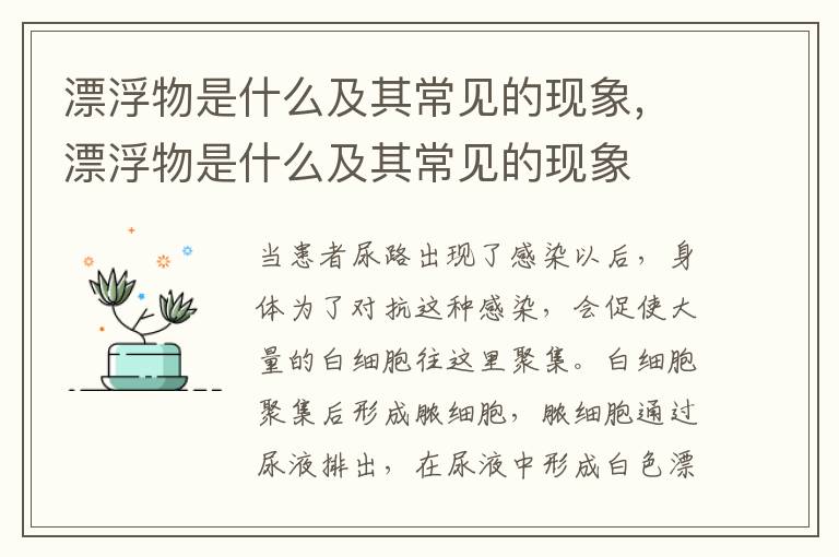 漂浮物是什么及其常见的现象，漂浮物是什么及其常见的现象