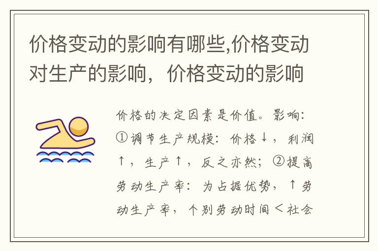 价格变动的影响有哪些,价格变动对生产的影响，价格变动的影响有哪些