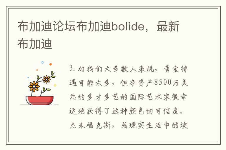 布加迪论坛布加迪bolide，最新布加迪