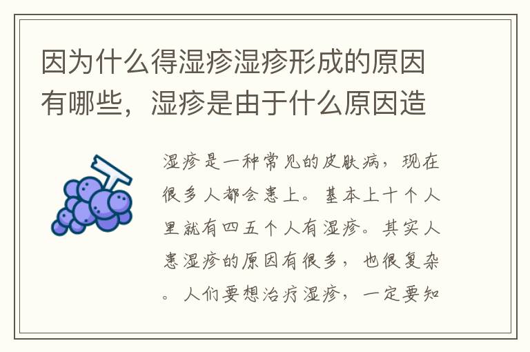 因为什么得湿疹湿疹形成的原因有哪些，湿疹是由于什么原因造成的