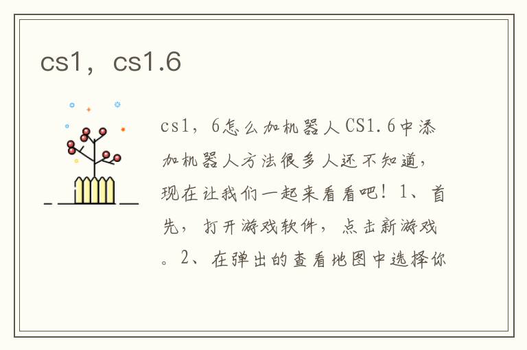 cs1，cs1.6