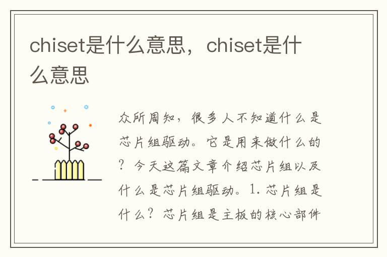 chiset是什么意思，chiset是什么意思