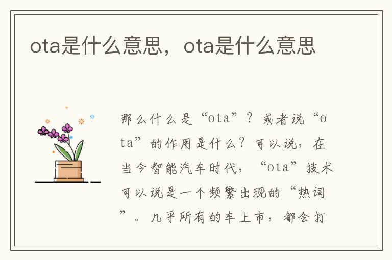 ota是什么意思，ota是什么意思