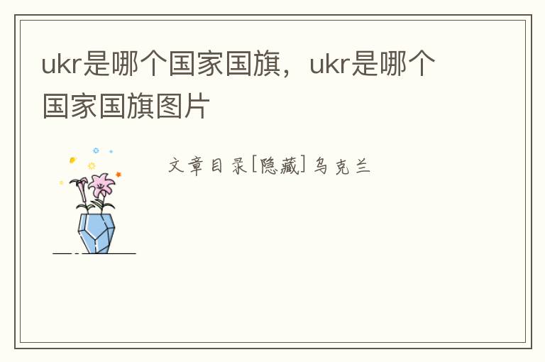 ukr是哪个国家国旗，ukr是哪个国家国旗图片